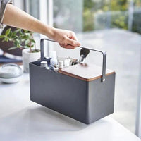 Yamazaki Tower make-up organizer met spiegeltje - zwart - Mooier Thuis