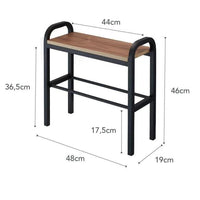 Yamazaki Tower Schoenenrek met houten plank - Zwart - bestel bij Mooier Thuis