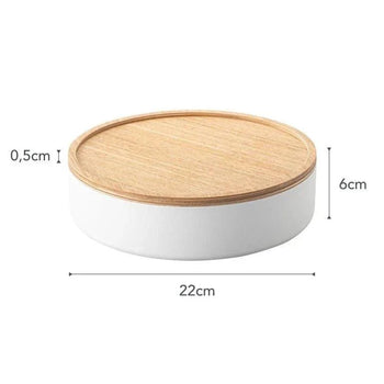Yamazaki Rin lage opbergdoos met deksel - wit