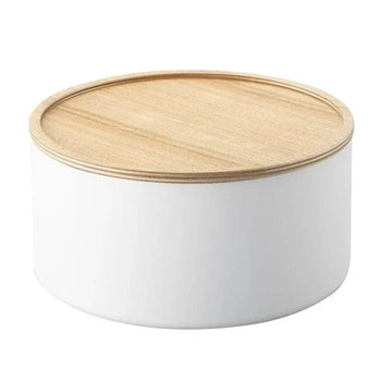 Yamazaki Rin hoge opbergdoos met deksel - wit