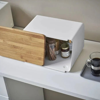 Yamazaki Tower Lunchbox mit abnehmbarem Deckel – Weiß