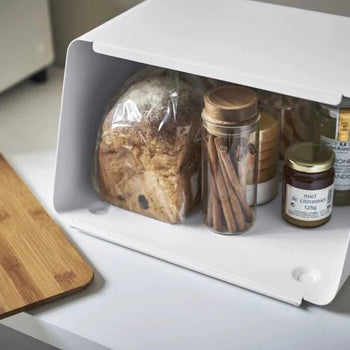 Yamazaki Tower Lunchbox mit abnehmbarem Deckel – Weiß