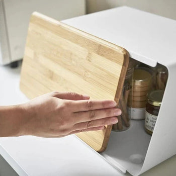 Yamazaki Tower Lunchbox mit abnehmbarem Deckel – Weiß
