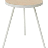 Yamazaki Tower Bijzettafel rond - Wit - 48 cm breed - Mooier Thuis