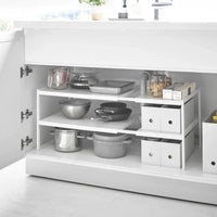 Yamazaki keukenkast-organizer uitschuifbaar 2-laags - wit