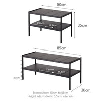 Yamazaki keukenkast-organizer uitschuifbaar 2-laags - Zwart - bestel bij Mooier Thuis