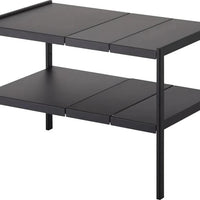 Yamazaki keukenkast-organizer uitschuifbaar 2-laags - Zwart - afbeelding 2