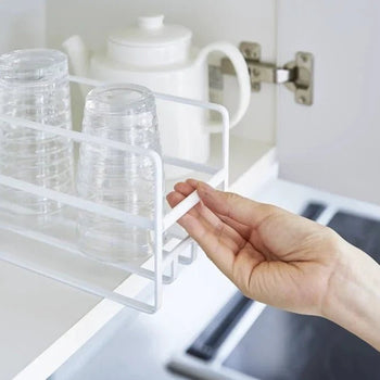 Yamazaki Tower smal beker- en glazenrek - wit