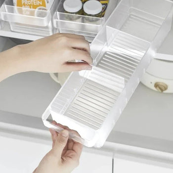 Yamazaki Tower koelkastorganizer met verdelers - wit