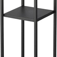 Yamazaki Tower hoge 2-laags bijzettafel - zwart - Mooier Thuis