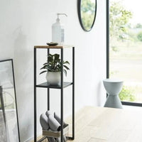 Yamazaki Tower hoge 2-laags bijzettafel - zwart