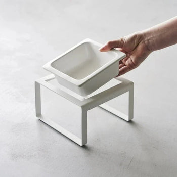 Yamazaki Tower Voerbak enkel - Wit