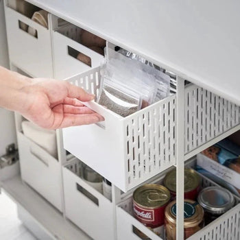 Yamazaki Tower opbergmanden set 2-laags - wit