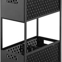 Yamazaki Tower Opbergmanden set 2-laags - Zwart - Mooier Thuis