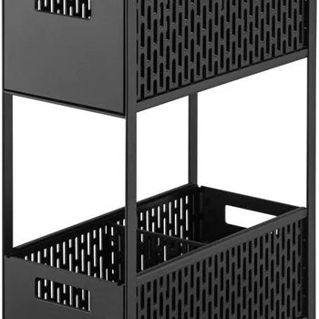 Yamazaki Tower Opbergmanden set 2-laags - Zwart