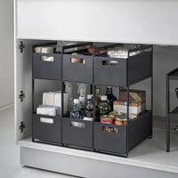 Yamazaki Tower Opbergmanden set 2-laags - Zwart - afbeelding 2