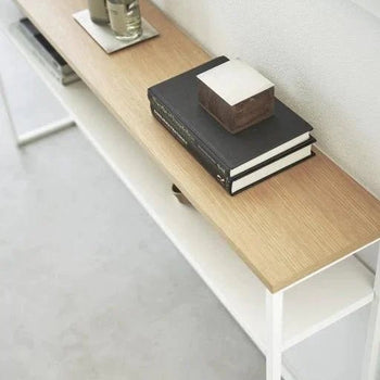 Breiter 2-stufiger Konsolentisch „Yamazaki Tower“ – weiß