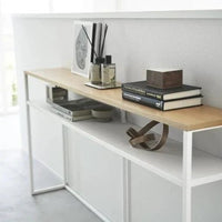 Yamazaki Tower brede 2-laagse wandtafel - wit - afbeelding 2