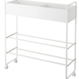 Yamazaki Opbergtrolley met bak - wit - 22 cm breed - Mooier Thuis