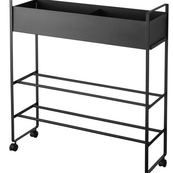 Yamazaki Opbergtrolley met bak - Zwart