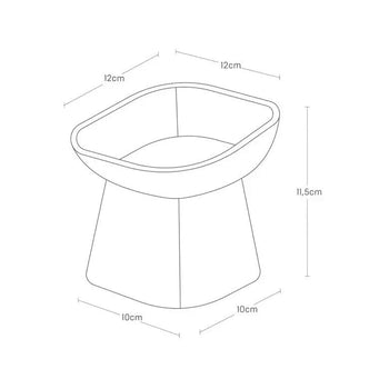 Yamazaki Toren schuine voerbak - wit