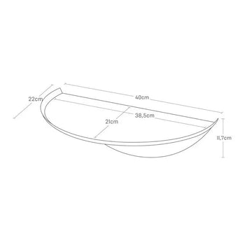 Yamazaki Ronde wandplank - zwart