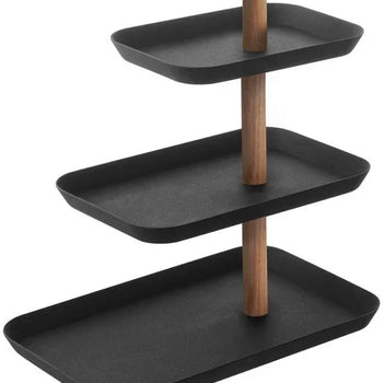 Yamazaki Rin Schmuckhalter mit drehbaren Ebenen – schwarz
