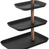 Yamazaki Rin sieradenhouder met draaibare lagen - zwart sieraden organizer - 25 cm breed - Mooier Thuis