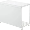 Yamazaki Tower prullenbak op wielen, 3 compartimenten - wit - 76 cm breed - Mooier Thuis