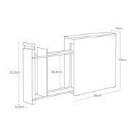 Yamazaki Tower uitschuifbare badkamerorganizer - zwart