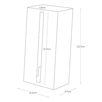 Taschentuchbox „Yamazaki Tower“, vertikal, weiß