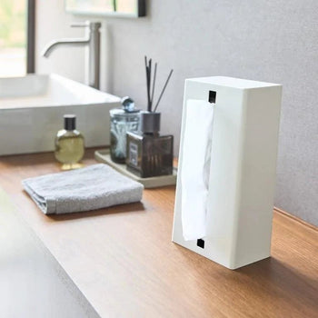 Taschentuchbox „Yamazaki Tower“, vertikal, weiß