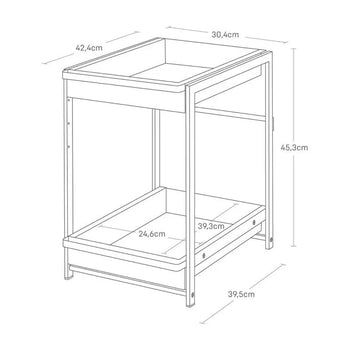 Yamazaki Tower keukenkastorganizer 2-laags - zwart
