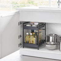Yamazaki Tower keukenkastorganizer 2-laags - zwart - bestel bij Mooier Thuis