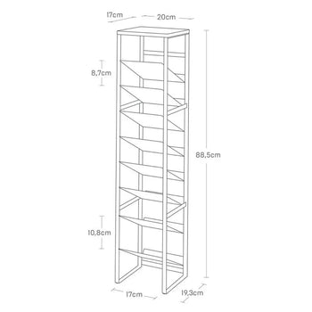 Yamazaki Tower Flessenrek 8-laags - Wit