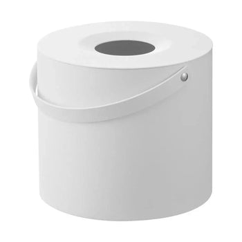 Yamazaki Tower ronde tissuebox met handvat - wit