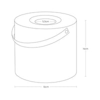 Yamazaki Tower ronde tissuebox met handvat - wit