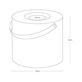 Yamazaki Tower ronde tissuebox met handvat - wit