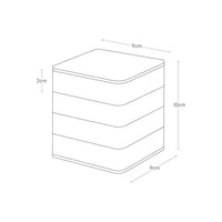 Yamazaki Tower sieradenorganizer vierkant 4-laags - wit