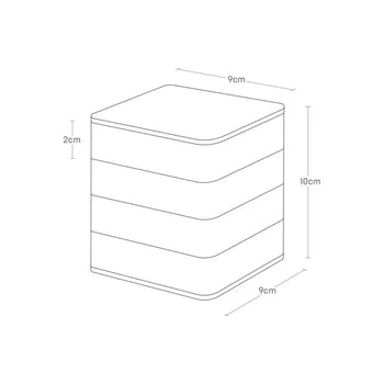 Yamazaki Tower Schmuckorganizer, quadratisch, 4-stöckig – weiß