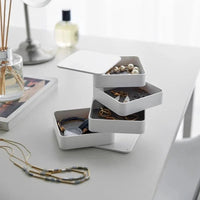 Yamazaki Tower sieradenorganizer vierkant 4-laags - wit - bestel bij Mooier Thuis