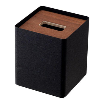 Yamazaki Rin vierkante tissuebox - zwart