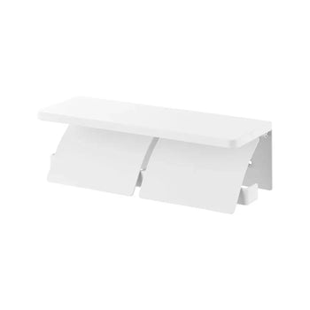 Yamazaki Tower Doppel-Toilettenpapierhalter zur Wandmontage – weiß