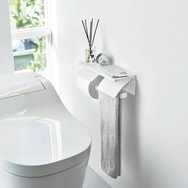 Yamazaki Tower dubbele toiletrolhouder voor wandmontage - wit - afbeelding 6