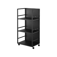 Yamazaki Opbergtrolley 3-laags semi-gesloten - zwart - Mooier Thuis
