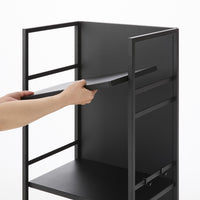 Yamazaki Opbergtrolley 3-laags semi-gesloten - zwart