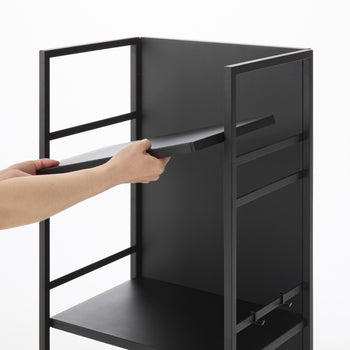 Yamazaki Opbergtrolley 3-laags semi-gesloten - zwart