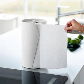 Yamazaki Tower Keukenrolhouder rond - Wit