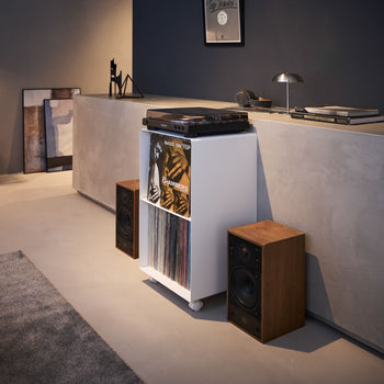 Yamazaki Platenkast 2-laags op wielen - Wit