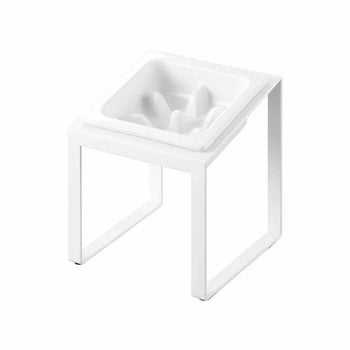 Yamazaki Nooks traag voederende schuine voerbak - wit